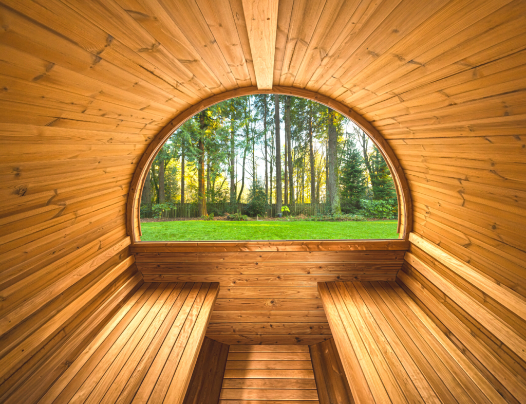 Thermally modified Barrel Saunas Sauna kits Maine Saunas