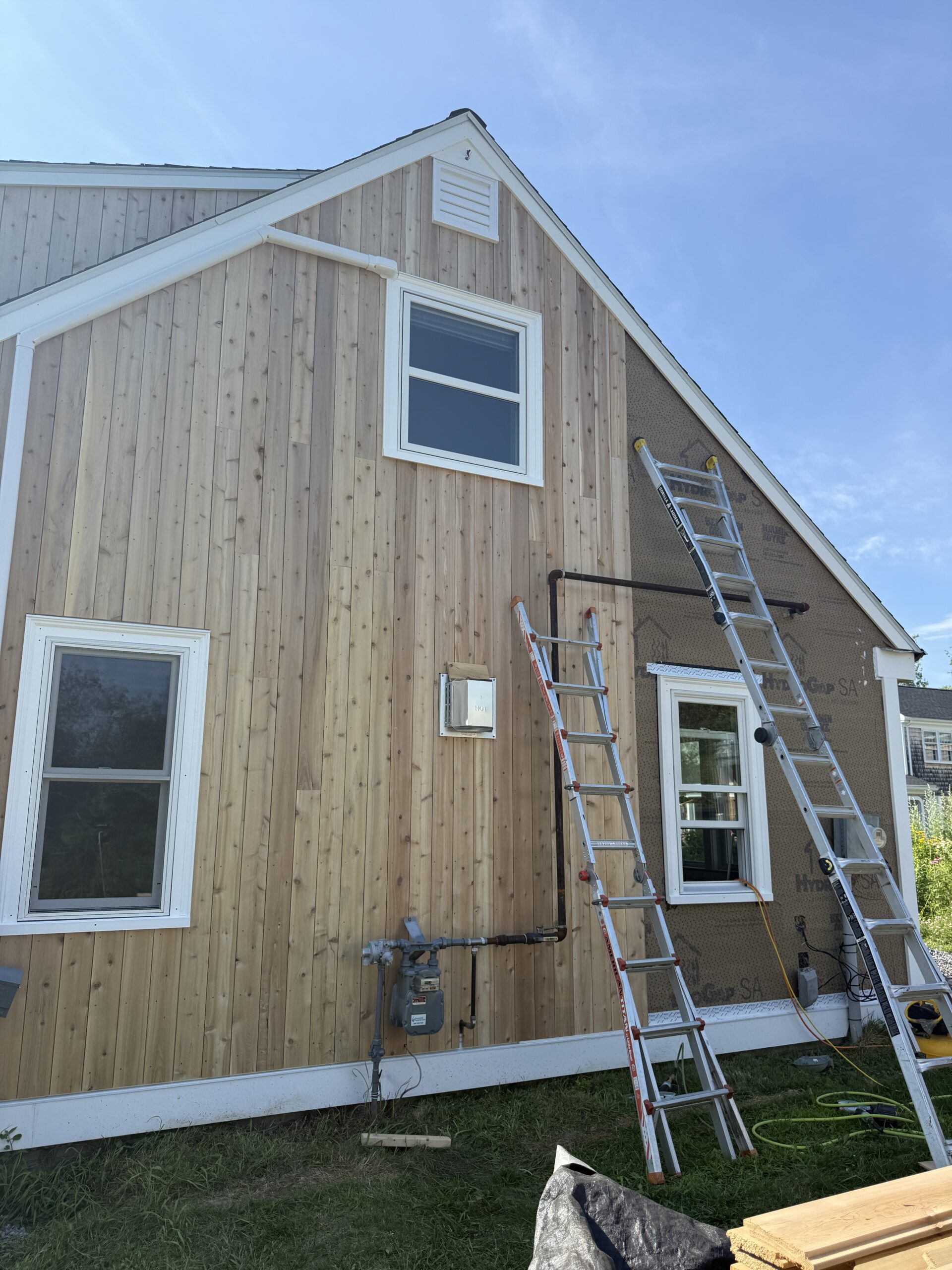 Cedar shiplap siding