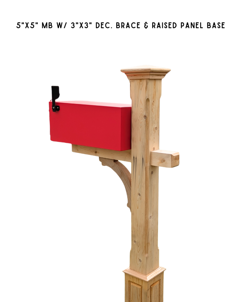 Cedar mailbox post