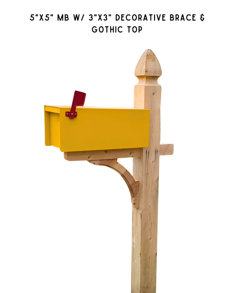 Cedar mailbox post