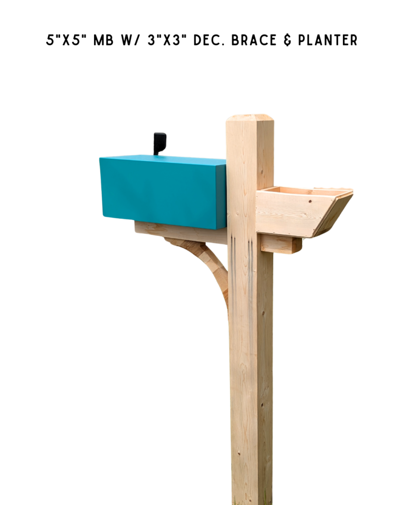 Cedar mailbox post