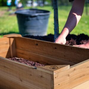 2'x4'x2' White Cedar Ground Garden Bed